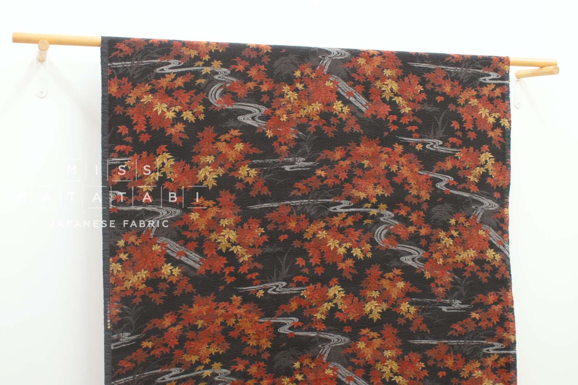 Japanese Fabric Ripple Corduroy Momiji - E - 50cm