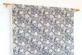 Japanese Fabric Wild Flowers Canvas - blue - 50cm