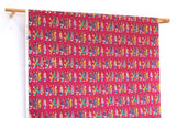 Japanese Fabric Little Maiko Border - magenta - 60cm