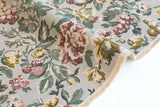 DEADSTOCK Japanese Fabric Herringbone Antique Floral - grey - 50cm