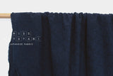 Japanese Fabric Shokunin Collection Sun-Dried Embroidered Cotton Batiste - navy blue - 50cm