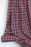 DEADSTOCK Japanese Fabric Yarn-dyed Brushed Plaid - red - 50cm