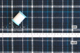 DEADSTOCK Japanese Fabric Yarn-dyed Brushed Plaid - blue - 50cm