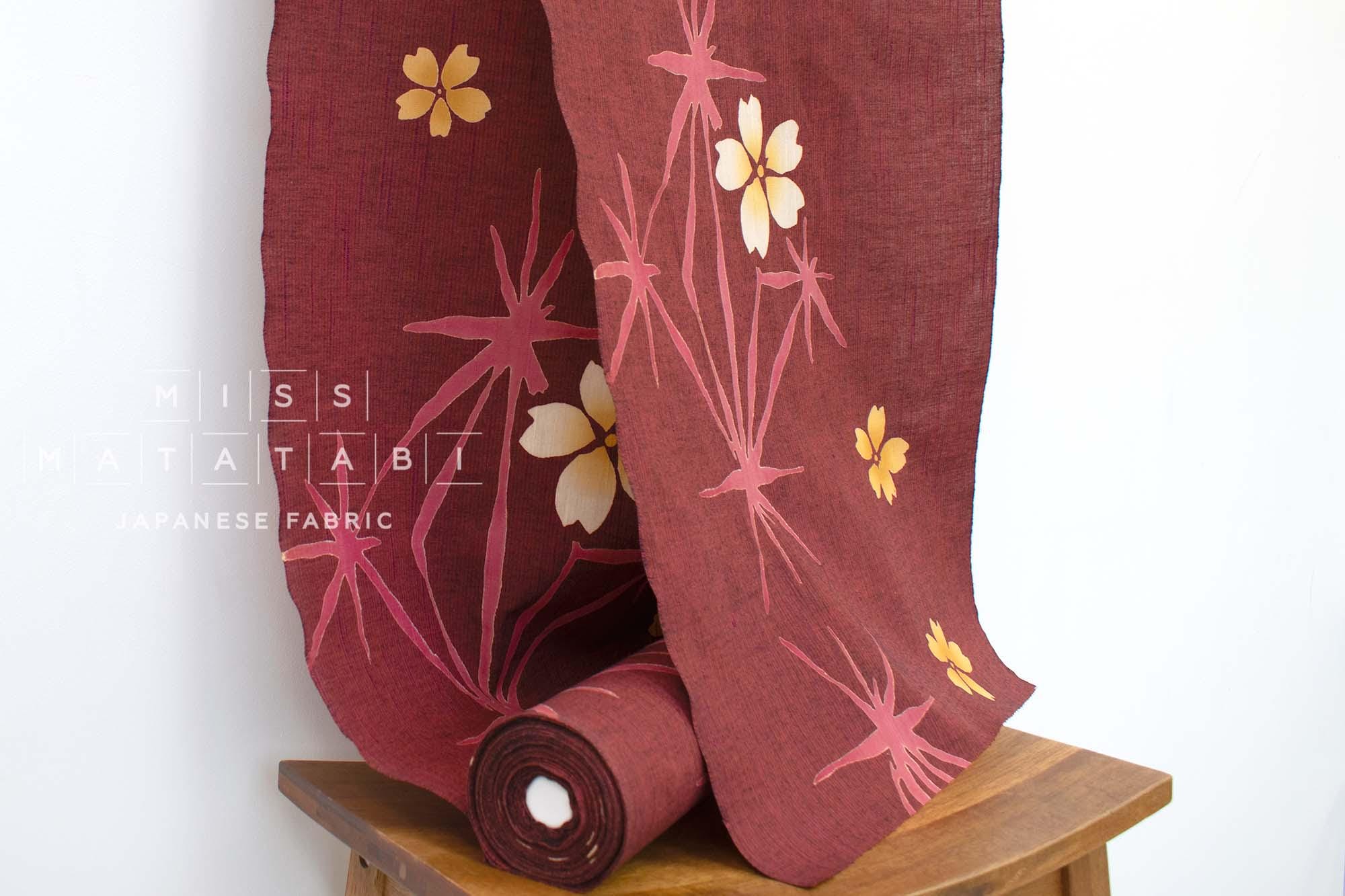 Shokunin Collection Hand-printed Chusen Japanese Yukata Fabric - Sakura - 50cm