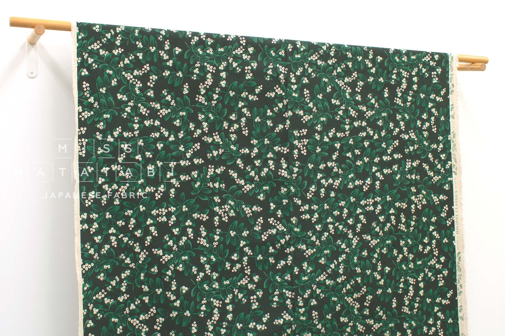 Cotton + Steel Holiday Classics Canvas - Mistletoe evergreen - 50cm