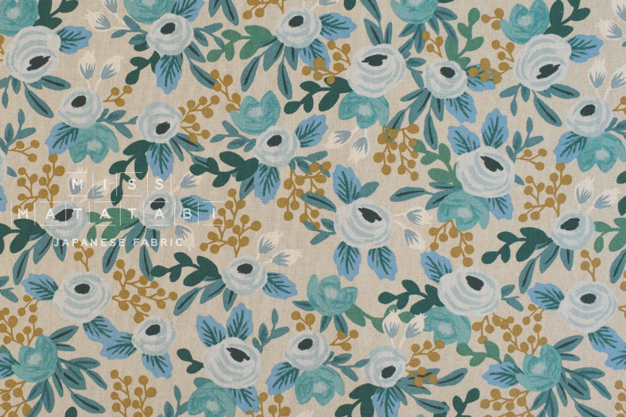 Cotton + Steel Garden Party Canvas - Rosa blue - 50cm