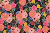 Cotton + Steel Garden Party Canvas - Juliet Rose navy - 50cm