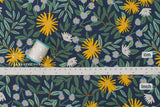 Cotton + Steel Bramble Canvas - Daisy Fields navy - 50cm