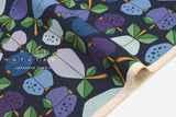 Cotton + Steel Under the Apple Tree Canvas - Orchard deep blue - 50cm