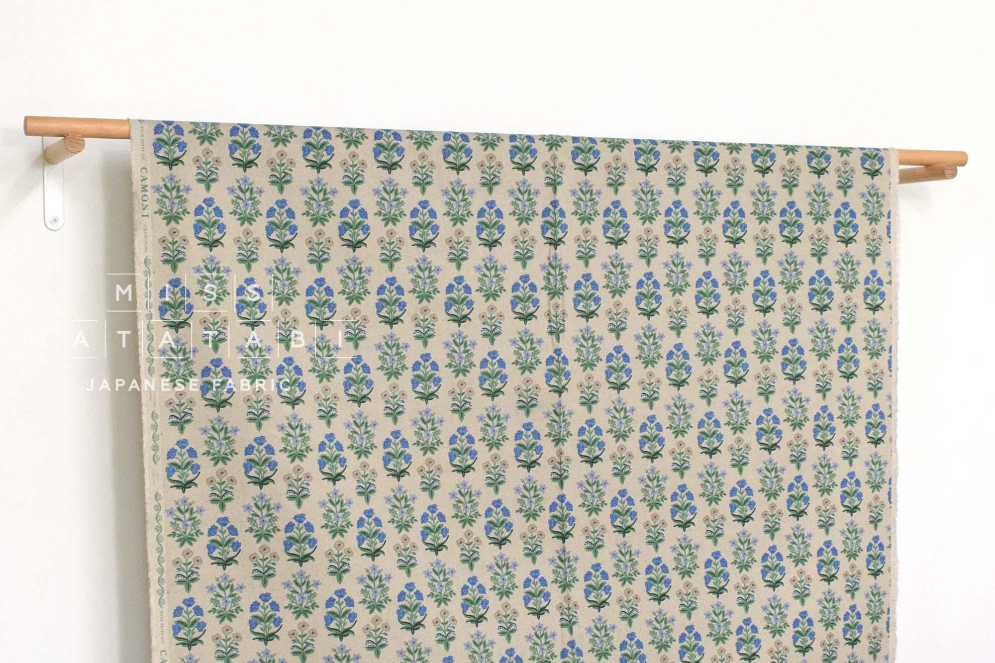 Cotton + Steel Camont Canvas - Mughal Rose blue - 50cm