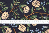 Cotton + Steel Wildwood Canvas - Peonies blue - 50cm