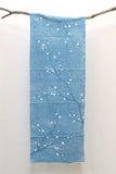 Shokunin Collection Hand-printed Chusen Japanese Tenugui Fabric - Yukimochi - light blue - panel