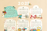 Japanese Fabric 2025 Calendar - panel