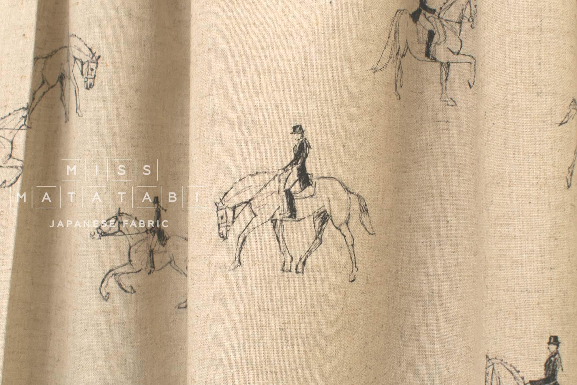 DEADSTOCK Japanese Fabric Dressage Linen Blend - B - 50cm