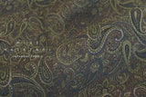 DEADSTOCK Japanese Fabric Ripple Corduroy Paisley - blue - 50cm