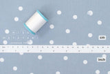 Japanese Fabric Polka Cats - light blue - 50cm