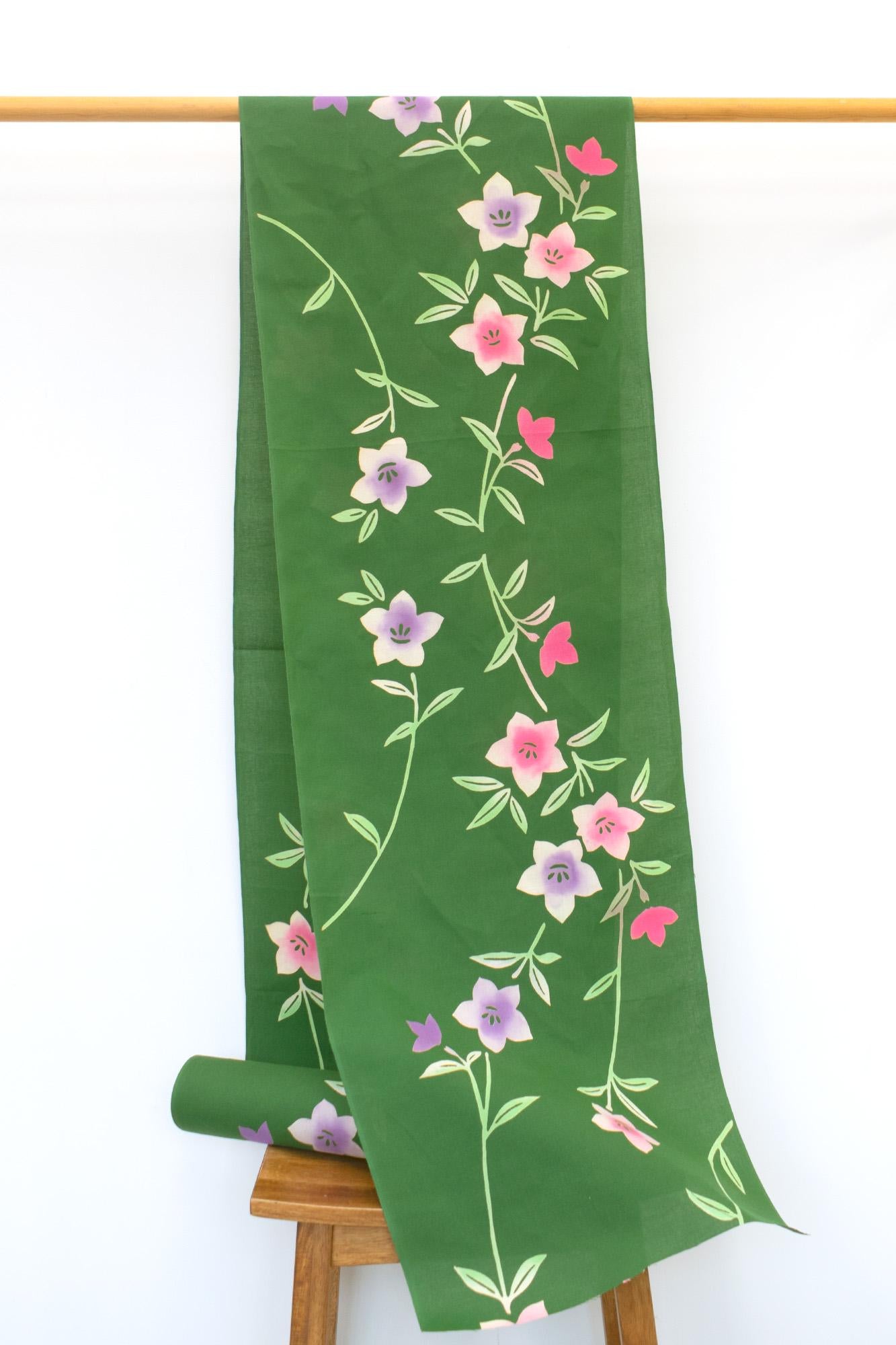 Shokunin Collection Hand-printed Chusen Japanese Yukata Fabric - Kikyou - 50cm