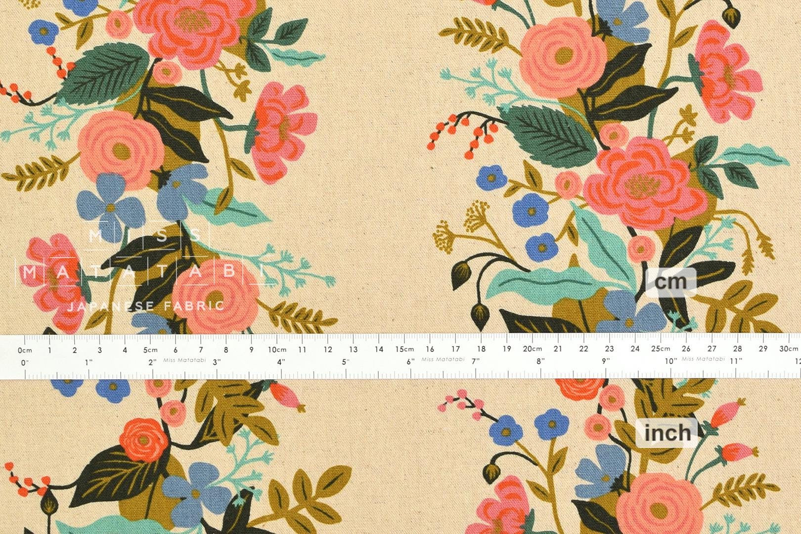 Cotton + Steel English Garden canvas - garden vines cream - 50cm