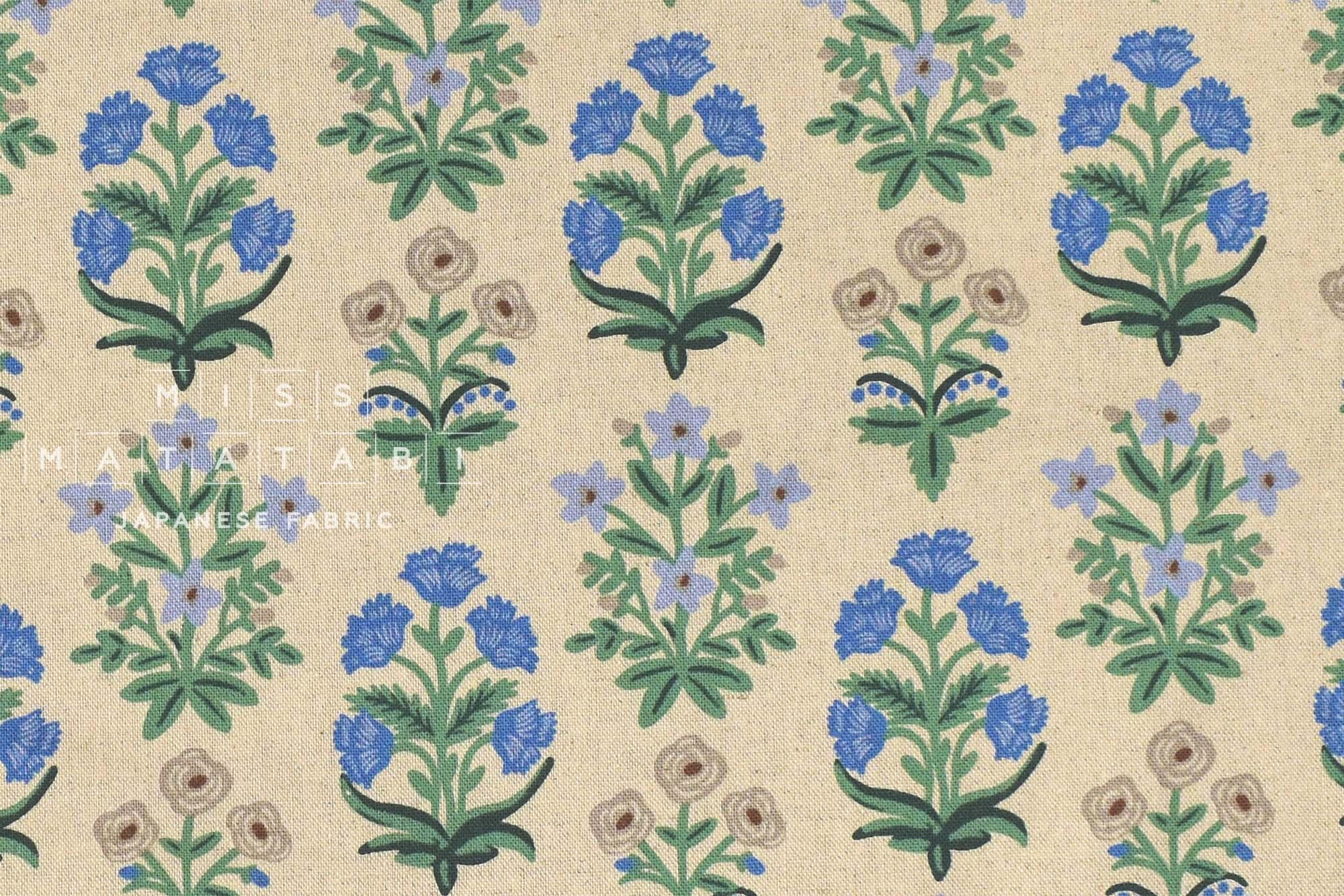 Cotton + Steel Camont Canvas - Mughal Rose blue - 50cm