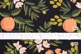 Cotton + Steel Primavera Canvas - Citrus Floral black - 50cm