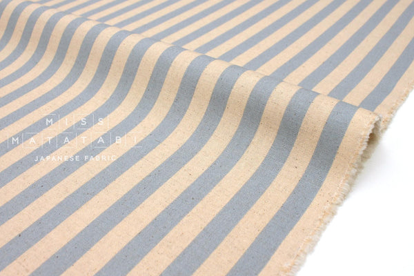 Cotton + Steel Primavera Canvas - Cabana Stripe periwinkle - 50cm