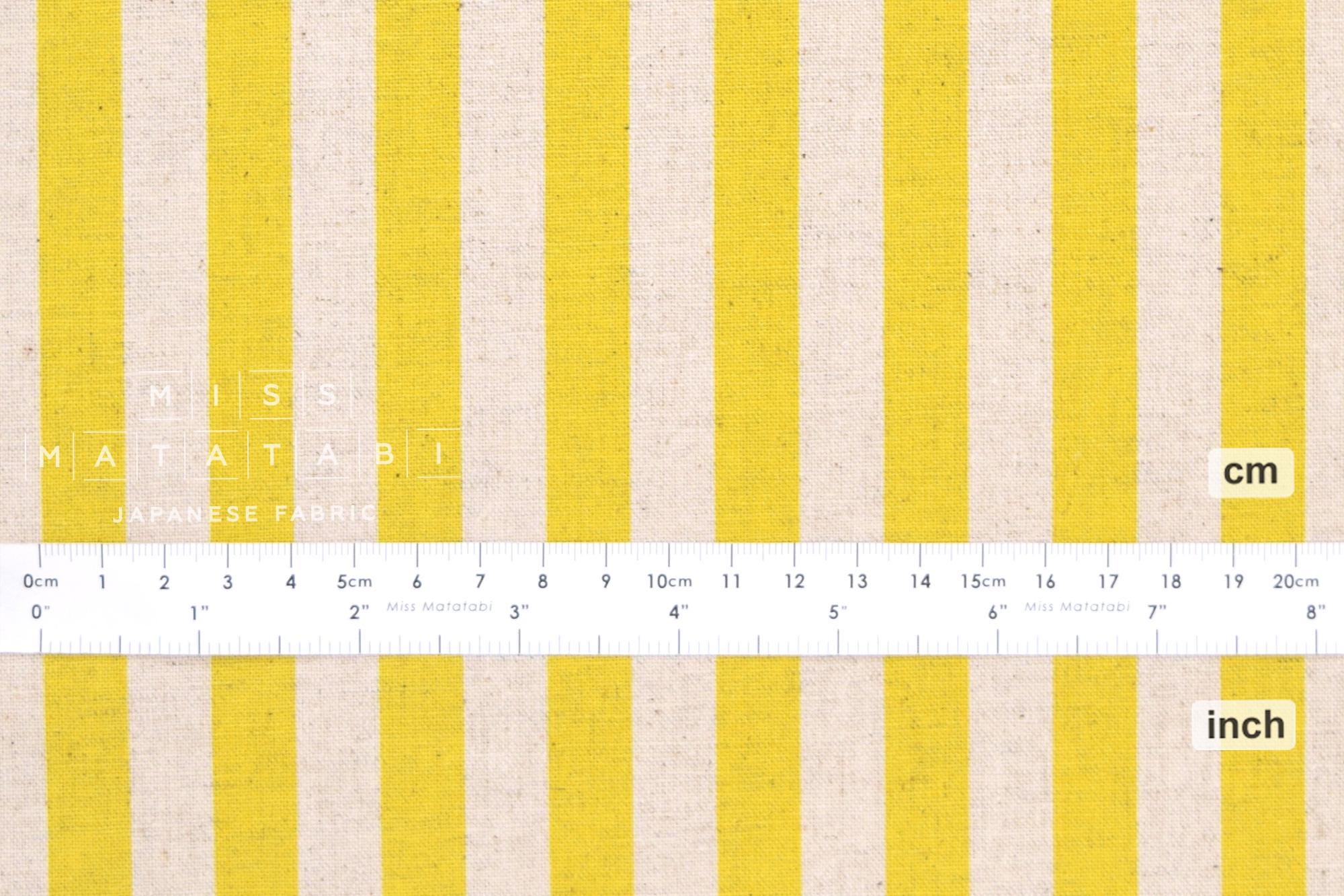 Cotton + Steel Primavera Canvas - Cabana Stripe yellow - 50cm