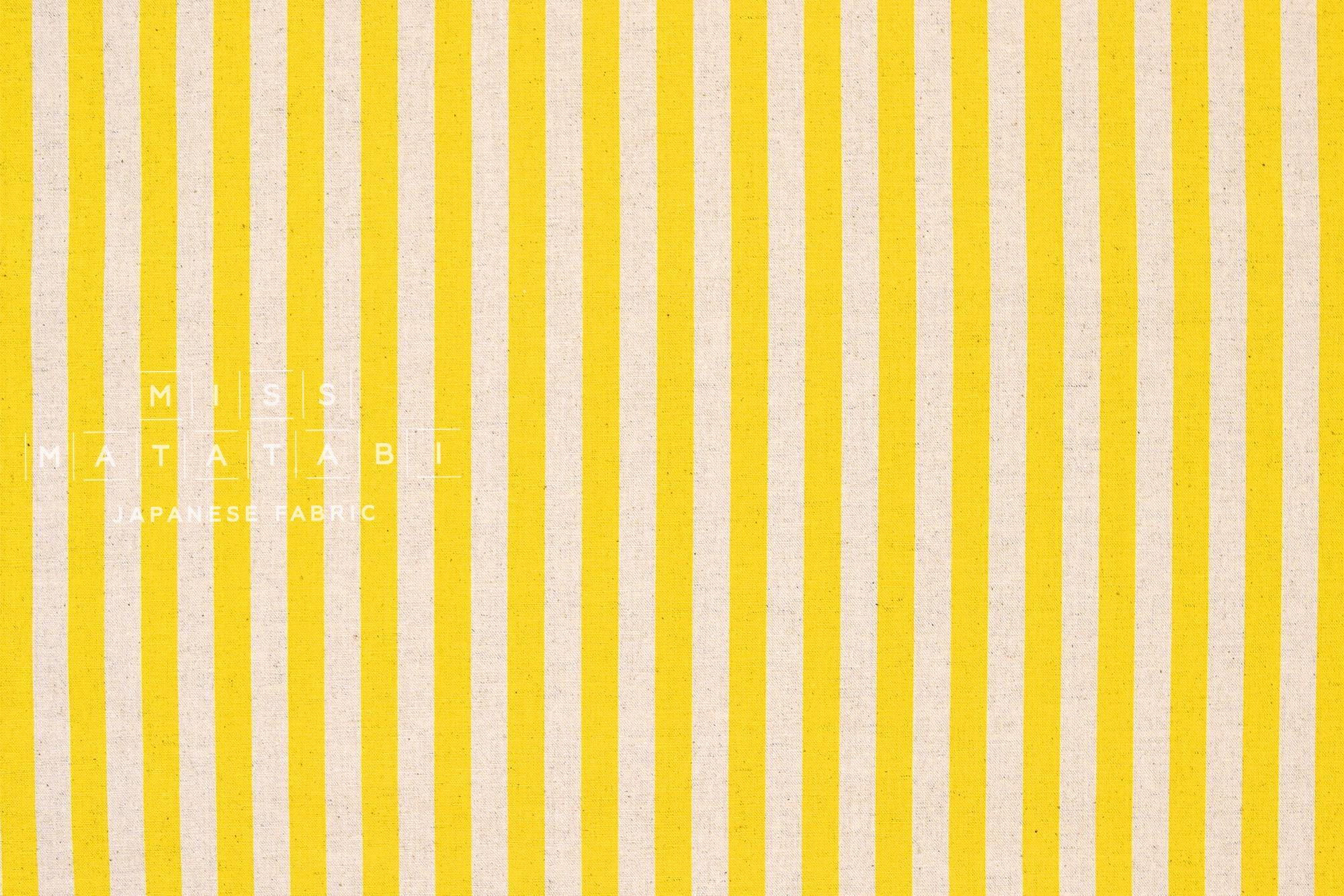 Cotton + Steel Primavera Canvas - Cabana Stripe yellow - 50cm
