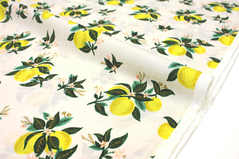 Cotton + Steel Primavera Rayon - Citrus Blossom lemon - 50cm