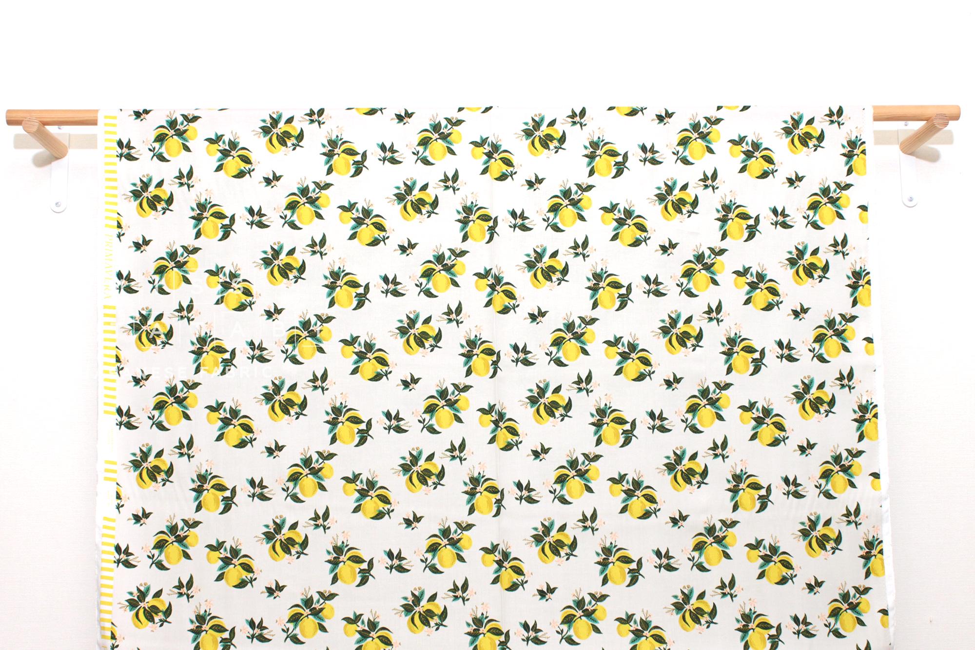 Cotton + Steel Primavera Rayon - Citrus Blossom lemon - 50cm
