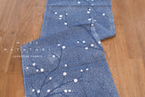 Shokunin Collection Hand-printed Chusen Japanese Tenugui Fabric - Yukimochi 8 - blue - panel