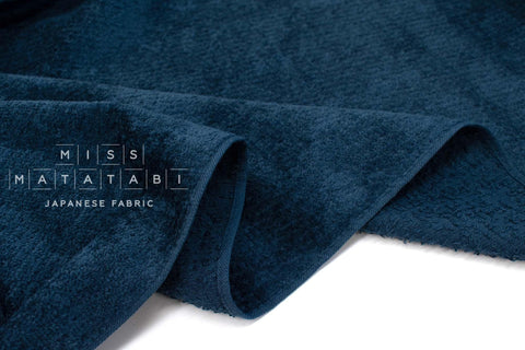 Japanese Fabric Terrycloth Towel - dark blue - 50cm