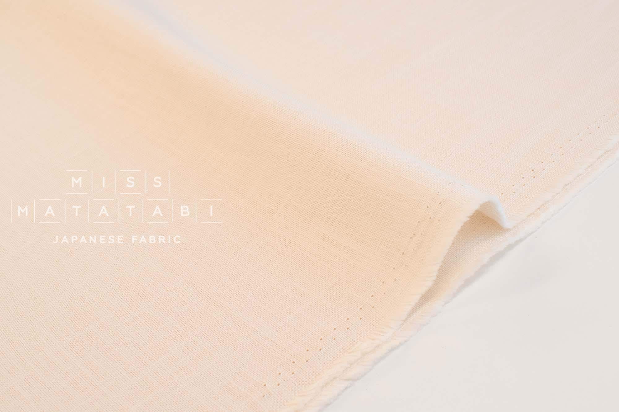 Shokunin Collection Hand-printed Japanese Fabric Solids - cream - 50cm