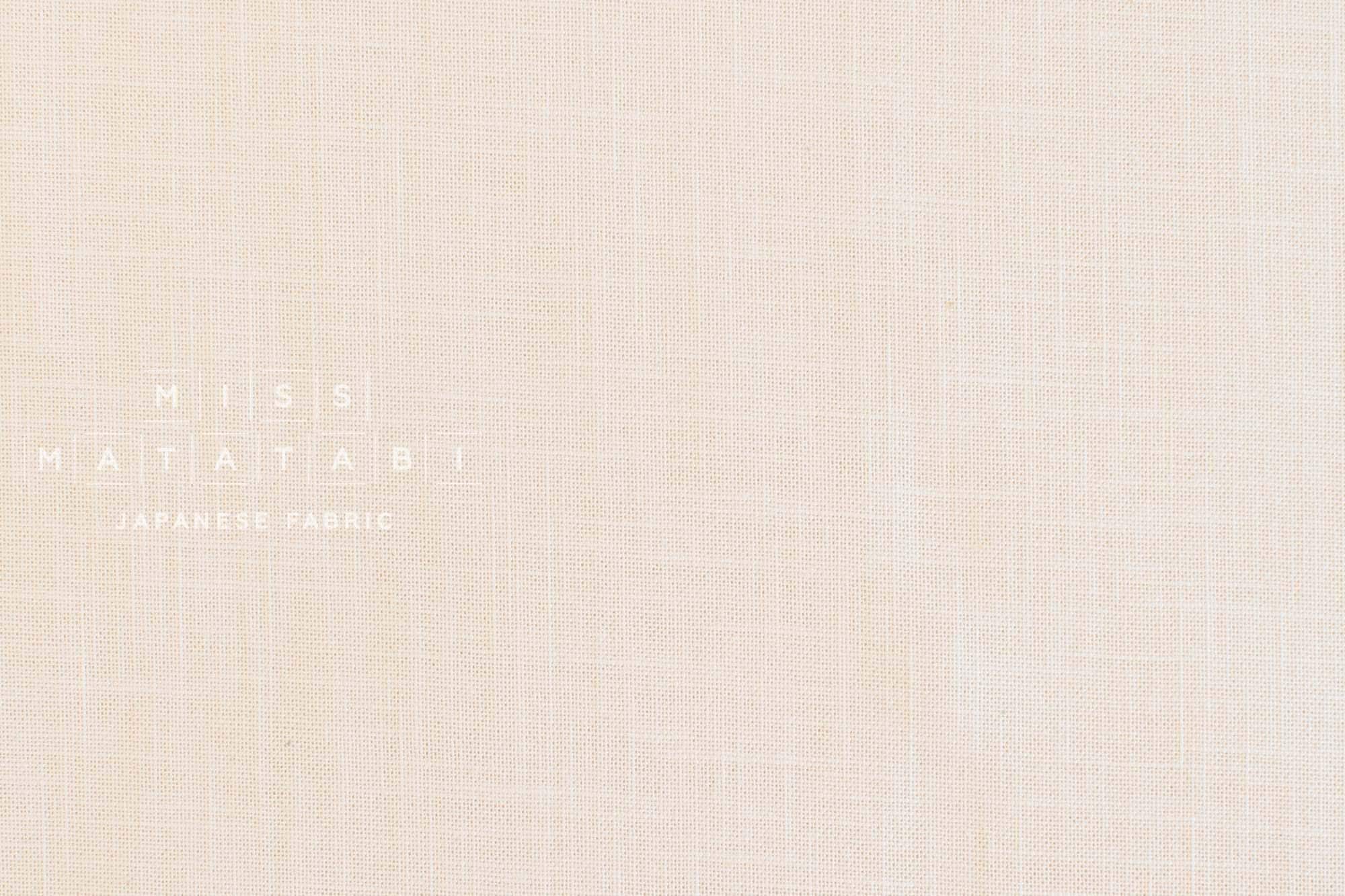 Shokunin Collection Hand-printed Japanese Fabric Solids - cream - 50cm