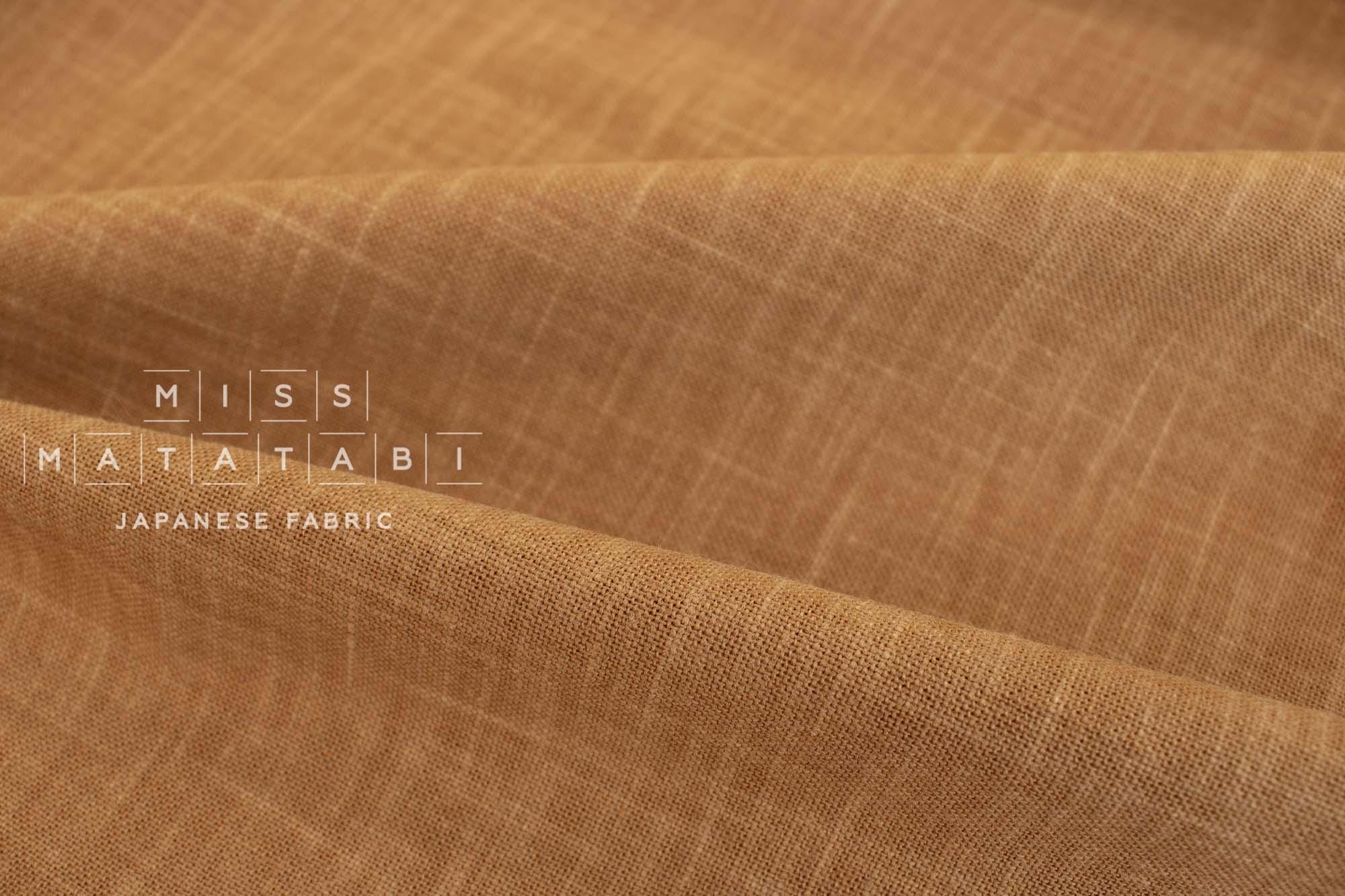 Shokunin Collection Hand-printed Japanese Fabric Solids - karashi - 50cm