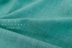 Shokunin Collection Hand-printed Japanese Fabric Solids - turquoise - 50cm