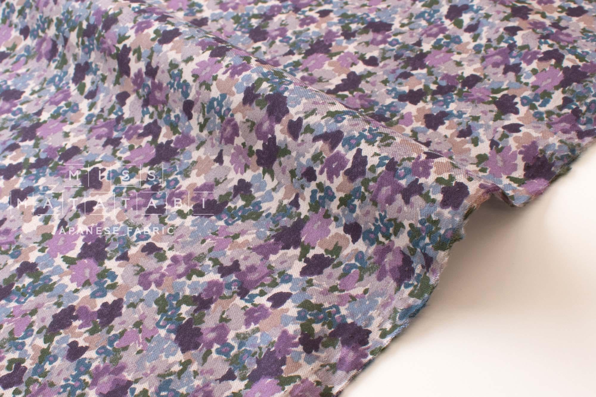 DEADSTOCK Japanese Fabric Jessie Cotton Rayon Wool Blend - C - 50cm