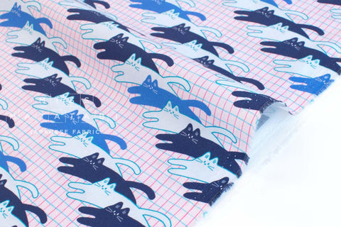 Japanese Fabric Analogue Cats - B - 50cm