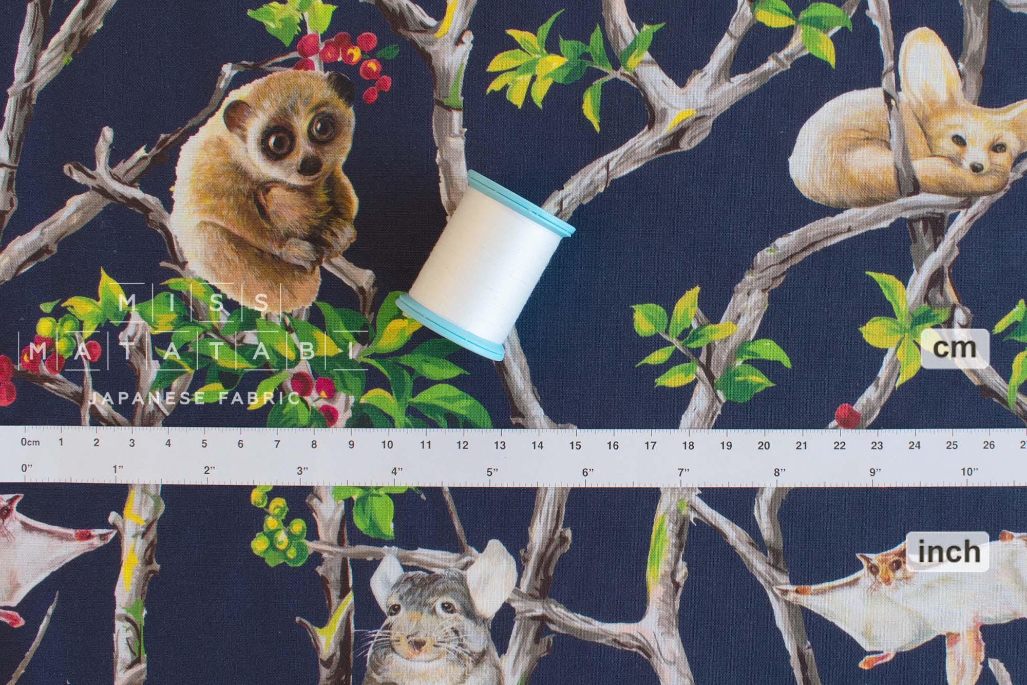 Japanese Fabric Nocturnal Animal Babies - B - 50cm