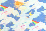 Japanese Fabric Rainbows and Shooting Stars - B - 50cm