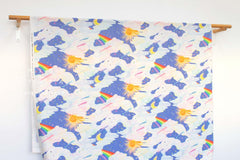 Japanese Fabric Rainbows and Shooting Stars - B - 50cm