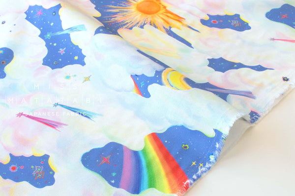 Japanese Fabric Rainbows and Shooting Stars - B - 50cm