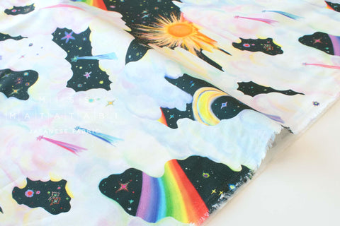 Japanese Fabric Rainbows and Shooting Stars - C - 50cm