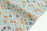 Japanese Fabric Wild Son of Neptune Cat - A - 50cm