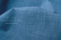 Shokunin Collection Hand-printed Japanese Fabric Solids - blue - 50cm