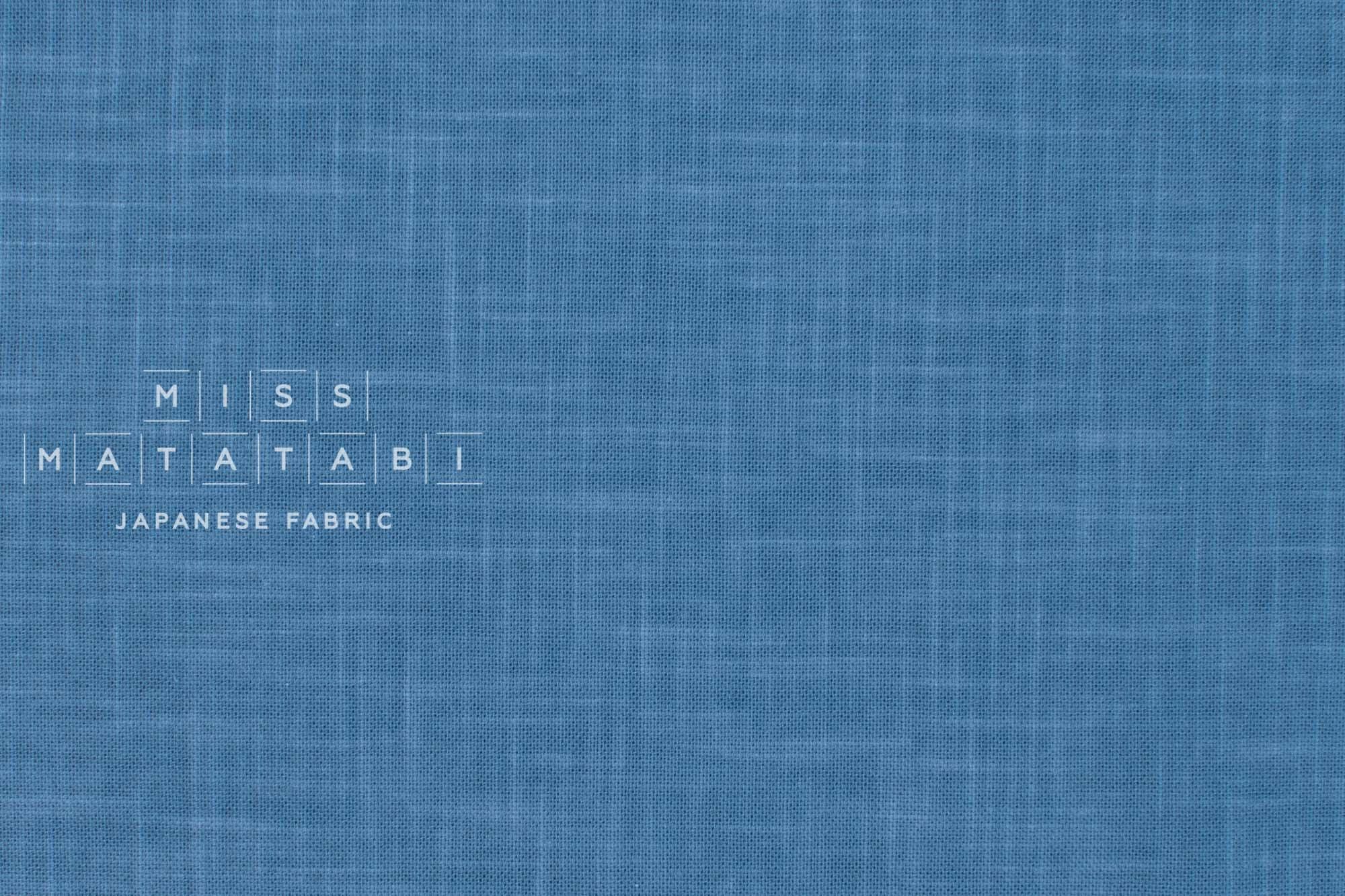 Shokunin Collection Hand-printed Japanese Fabric Solids - blue - 50cm