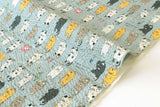 Japanese Fabric Cotton Ripple Cats on the Line - C - 50cm