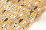 Japanese Fabric Cotton Ripple Cats on the Line - D - 50cm