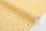 DEADSTOCK Japanese Fabric Daisy Grid - yellow - 50cm