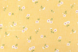 DEADSTOCK Japanese Fabric Daisy Grid - yellow - 50cm