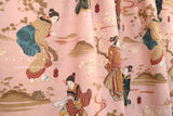 Japanese Fabric Utagawa Kuniyoshi Sumidagawa no Asagiri - pink - 50cm